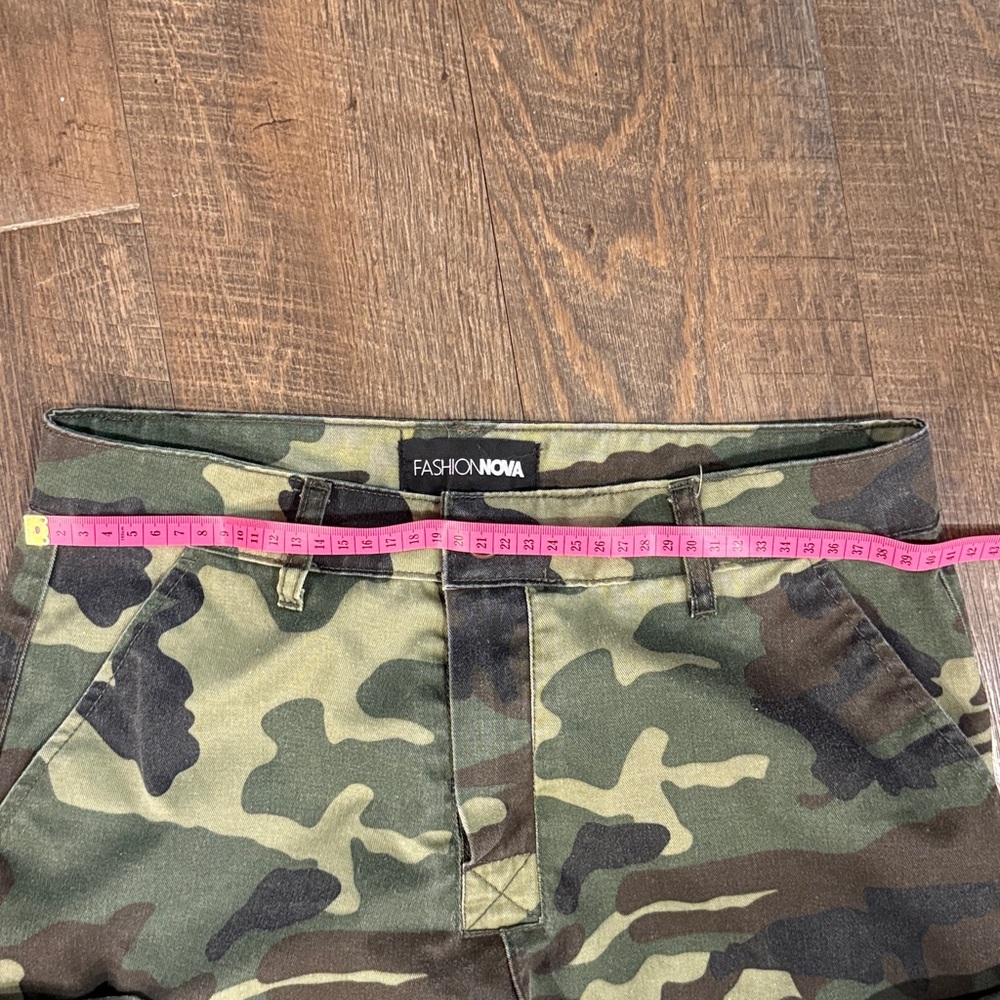Fashion Nova Level You Up Camo Cargo Pant - Olive/combo (S) - Picture 9 of 13